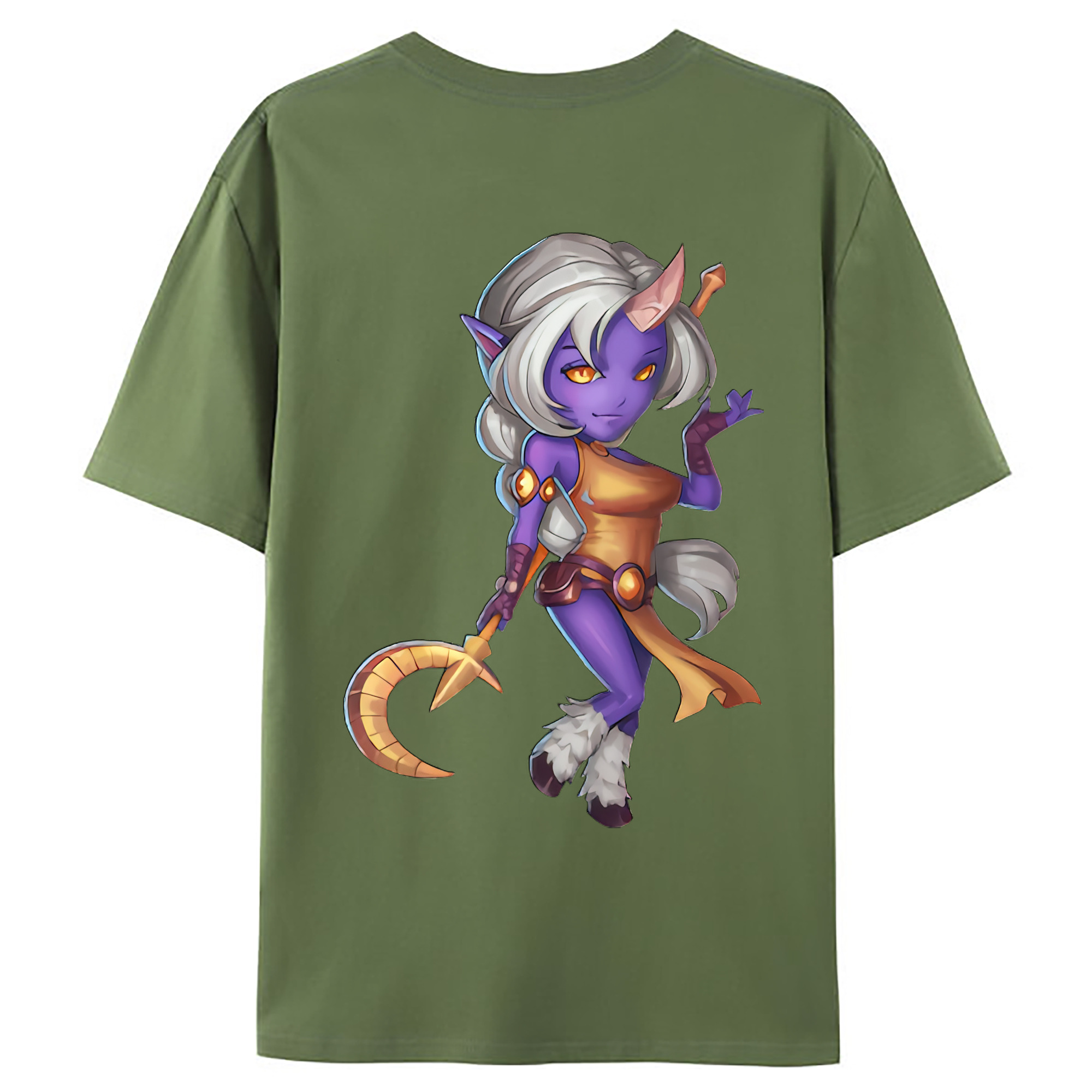 （画像用） リーグ・オブ・レジェンド League of Legends LOL 綿100％ メンズ半袖Tシャツ（バックプリント） 通気性